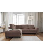 L Ecksofa, umwandelbar, linke Ecke, Lofty Lilly, Taupe, 237 x 197 x 84 cm
