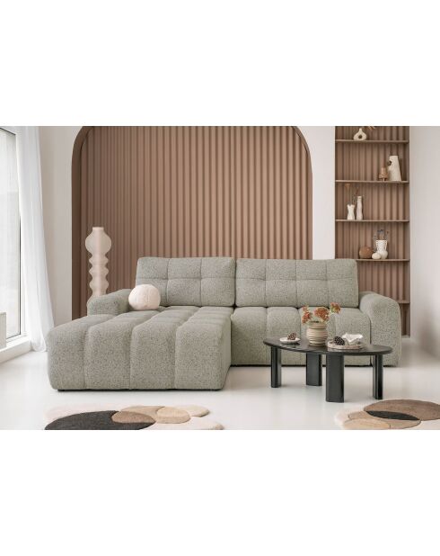 Lulu grijze omvormbare hoekbank S links - 268x184x94 cm