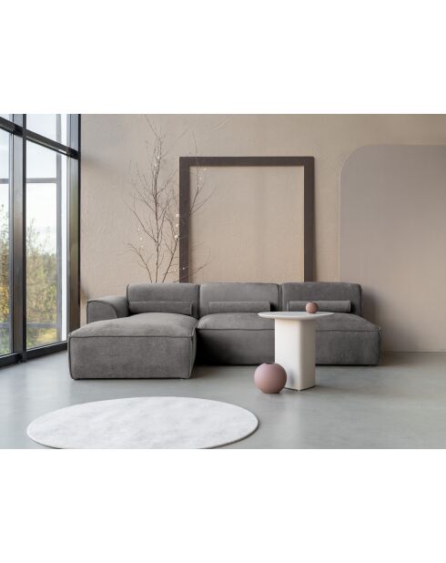 Festes Ecksofa XS, links Flex Felix Gris- 244x154x70 cm
