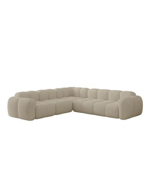 L-MAX Festes Ecksofa, Symmetric Cloud Beige — 260 x 260 x 76 cm