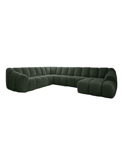 Fixed U Right Hoekbank Shell Donkergroen - 330x265x75 cm