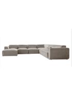 Fixiertes U-Ecksofa, Right Flex Felix Dunkelbeige — 337x265x70 cm