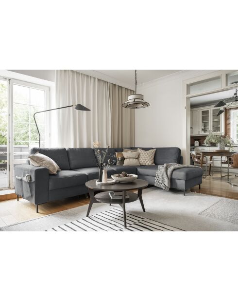 L-MAX Wandelbares rechtwinkliges Ecksofa Lofty Lilly Gray- 304x197x84 cm