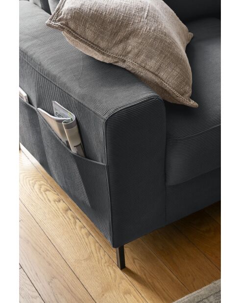 L-MAX Wandelbares rechtwinkliges Ecksofa Lofty Lilly Gray- 304x197x84 cm