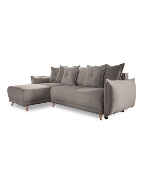 Canapé d'angle Convertible reversible Lazy Lukka Latte- 253x155x85 cm