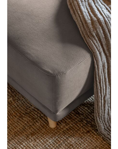 Canapé d'angle Convertible reversible Lazy Lukka Latte- 253x155x85 cm