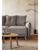 Divano angolare trasformabile reversibile Lazy Lukka Latte - 253x155x85 cm