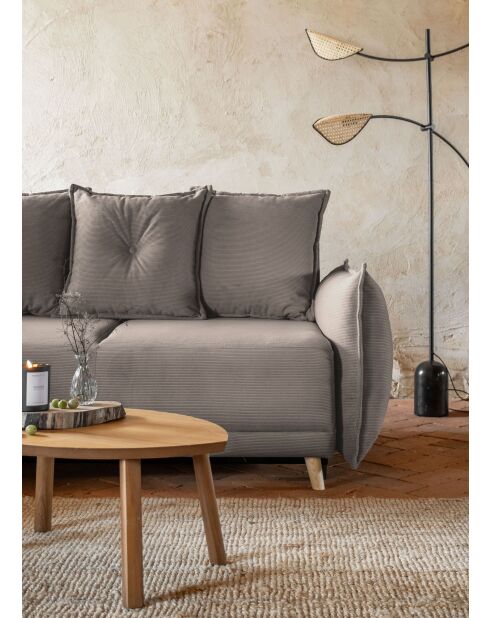 Canapé d'angle Convertible reversible Lazy Lukka Latte- 253x155x85 cm