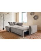 Divano angolare trasformabile reversibile Lazy Lukka Latte - 253x155x85 cm