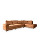 L-MAX Lofty Lilly Brick Ecksofa, umwandelbar, rechtwinklig, 304 x 197 x 84 cm