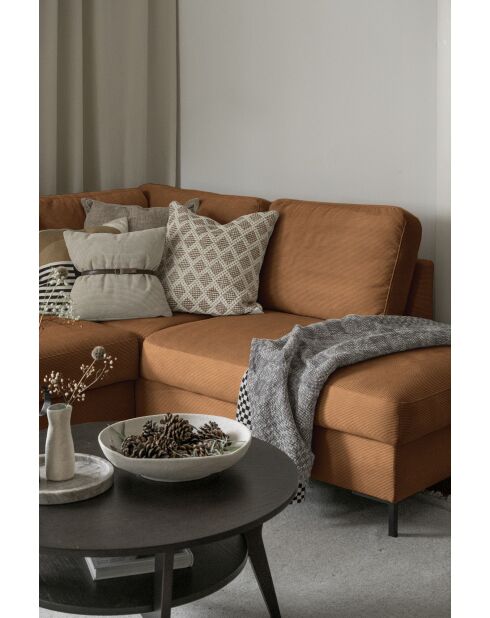 L-MAX Lofty Lilly Brick Ecksofa, umwandelbar, rechtwinklig, 304 x 197 x 84 cm