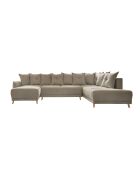 Lazy Lukka Ecksofa, rechtwinklig, U-förmig, 320 x 191 x 85 cm, Taupe