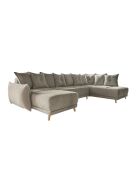 Lazy Lukka Ecksofa, rechtwinklig, U-förmig, 320 x 191 x 85 cm, Taupe