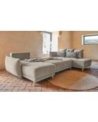 Lazy Lukka Ecksofa, rechtwinklig, U-förmig, 320 x 191 x 85 cm, Taupe