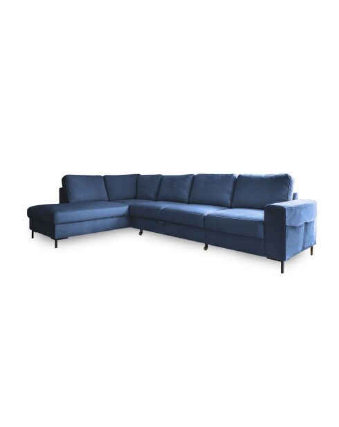 L-MAX Lofty Lilly Ecksofa, umwandelbar, links, 304 x 197 x 84 cm, Marineblau