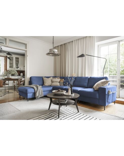 L-MAX Lofty Lilly Ecksofa, umwandelbar, links, 304 x 197 x 84 cm, Marineblau