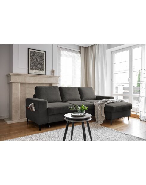 Lofty Lilly Graues, umwandelbares Ecksofa, rechtwinklig, 236 x 148 x 84 cm