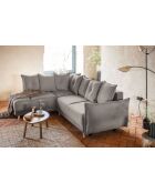 Ecksofa L, umwandelbar, linke Ecke, Lazy Lukka Latte, 247 x 191 x 85 cm