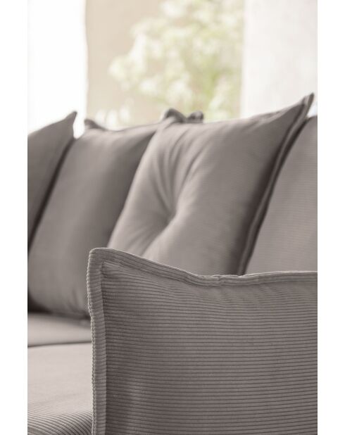 Ecksofa L, umwandelbar, linke Ecke, Lazy Lukka Latte, 247 x 191 x 85 cm