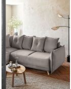 Ecksofa L, umwandelbar, linke Ecke, Lazy Lukka Latte, 247 x 191 x 85 cm