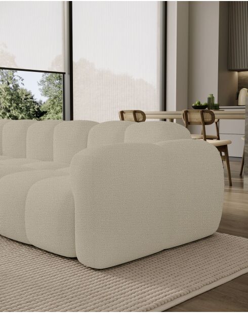 Sofá esquinero fijo M, izquierdo Cloud Beige - 315x160x76 cm