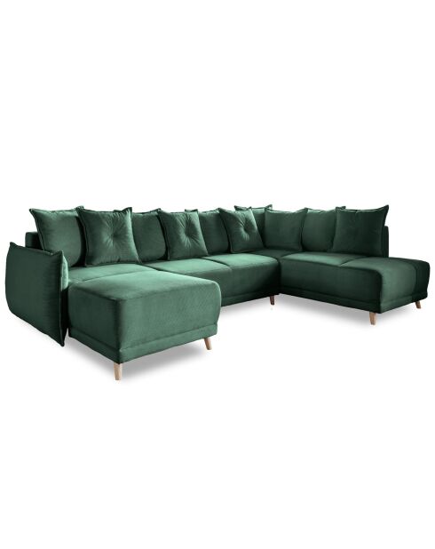 Lazy Lukka Ecksofa, umwandelbar, rechteckig, 320 x 191 x 85 cm, Flaschengrün
