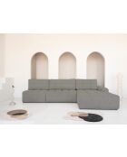 S-MAX konvertierbares Ecksofa rechts Lulu Gris- 338x184x94 cm
