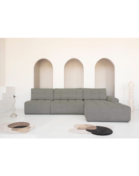 S-MAX konvertierbares Ecksofa rechts Lulu Gris- 338x184x94 cm