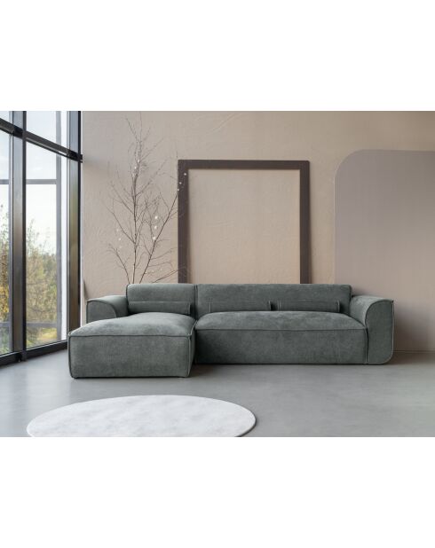 Canapé d'angle Fixe S, gauche Flex Felix Olive- 264x154x70 cm