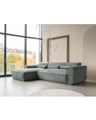 Festes S-Ecksofa, links Flex Felix Olive- 264x154x70 cm