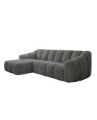 Festes Ecksofa S Left Shell Grey - 255x165x75 cm