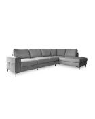 L-MAX Rechtwinkliges Ecksofa Lofty Lilly Hellgrau- 304x197x84 cm
