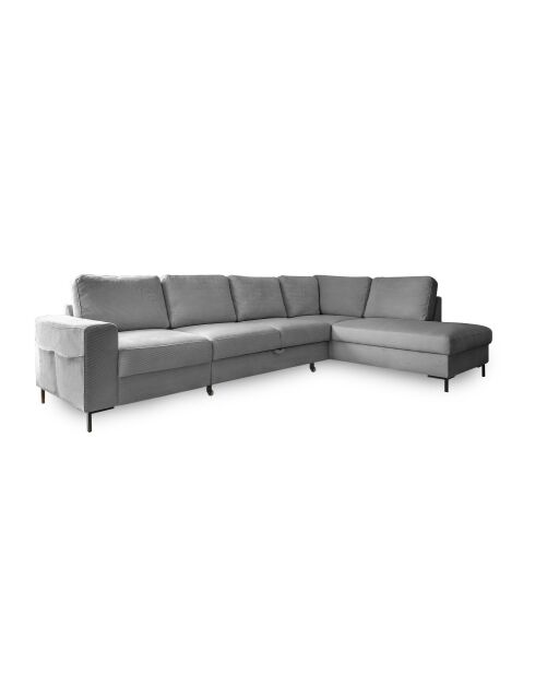 L-MAX Rechtwinkliges Ecksofa Lofty Lilly Hellgrau- 304x197x84 cm