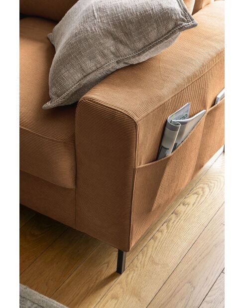 L-MAX Wandelbares Ecksofa linke Ecke Lofty Lilly Brick- 304x197x84 cm