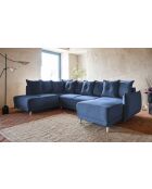 Lazy Lukka Ecksofa, umwandelbar, linke Ecke, 320 x 191 x 85 cm, Marineblau