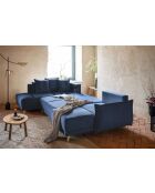 Lazy Lukka Ecksofa, umwandelbar, linke Ecke, 320 x 191 x 85 cm, Marineblau