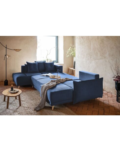 Lazy Lukka Ecksofa, umwandelbar, linke Ecke, 320 x 191 x 85 cm, Marineblau