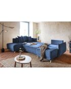 Lazy Lukka Ecksofa, umwandelbar, linke Ecke, 320 x 191 x 85 cm, Marineblau