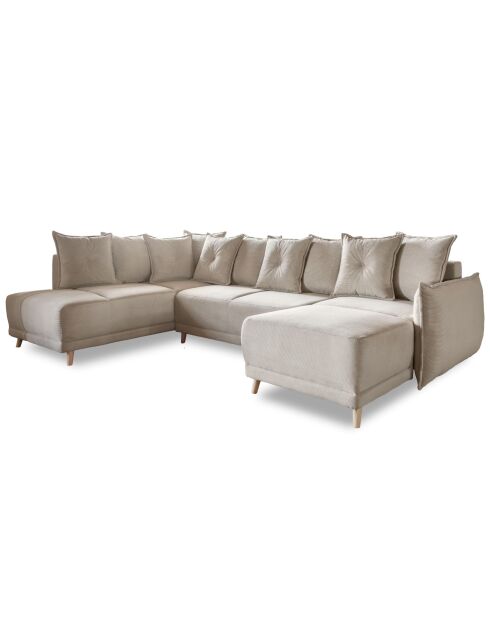 Lazy Lukka Ecksofa, umwandelbar, linke Ecke, 320 x 191 x 85 cm, Beige