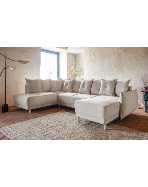 Lazy Lukka Ecksofa, umwandelbar, linke Ecke, 320 x 191 x 85 cm, Beige