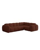 Fixiertes M-Ecksofa, rechts Cloud Terracotta - 260x197x76 cm