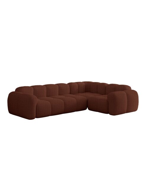 Fixiertes M-Ecksofa, rechts Cloud Terracotta - 260x197x76 cm