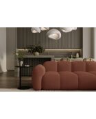 Fixiertes M-Ecksofa, rechts Cloud Terracotta - 260x197x76 cm