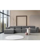 Fixiertes M-Ecksofa, links Flex Felix Dunkelgrau - 340x154x70 cm