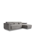 Festes Ecksofa S; gerade Flex Felix Gray- 264x154x70 cm