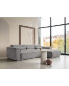 Festes Ecksofa S; gerade Flex Felix Gray- 264x154x70 cm