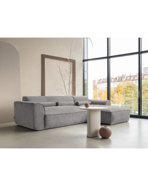 Festes Ecksofa S; gerade Flex Felix Gray- 264x154x70 cm