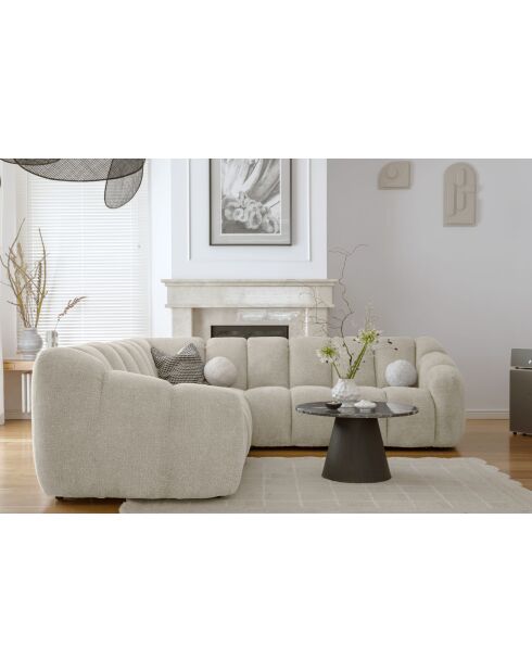 Sofá angular fijo L-MAX Shell Beige - 265x265x75 cm