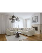 Sofá angular fijo L-MAX Shell Beige - 265x265x75 cm