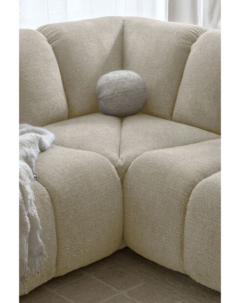 Sofá angular fijo L-MAX Shell Beige - 265x265x75 cm